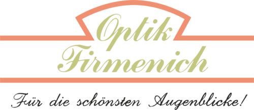 Optik firmenich logo mit slogan